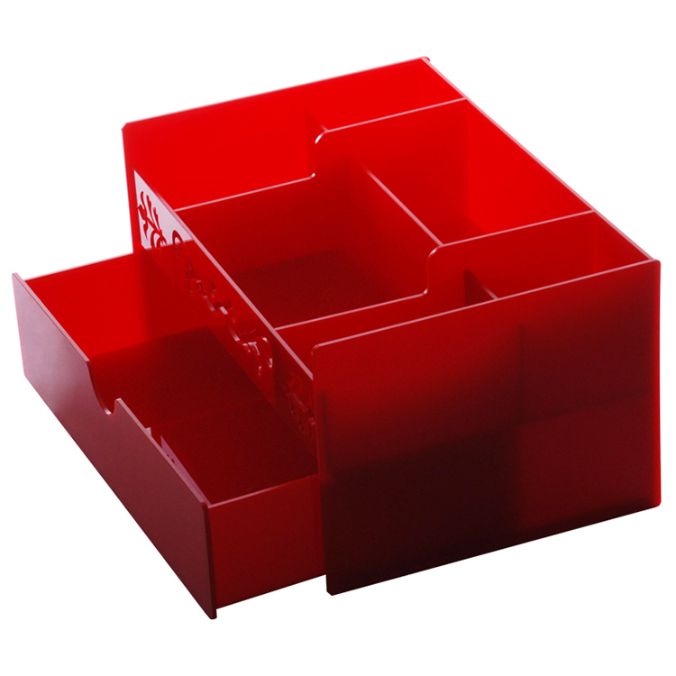 #Model-XI6141X多功能紅色化妝品亞加力收納盒