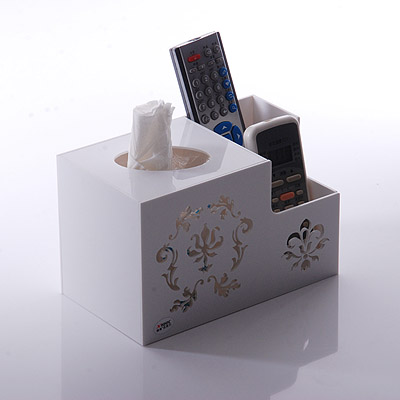 #Model-6109歐式亞加力紙巾盒，多功能遙控器收納盒